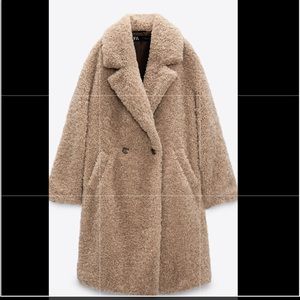 Fleece coat with front pockets size Small